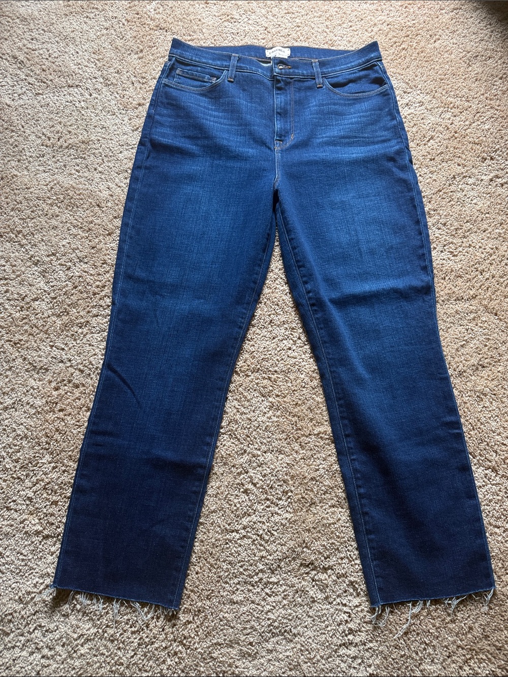 L'AGENCE Dark Blue Straight-Leg Women's Jeans